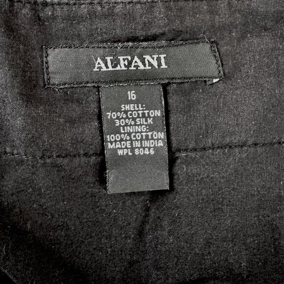 ALFANI Sleeveless Black Tan Big Floral Animal Print Beaded Neckline Dress 16 - Picture 3 of 8